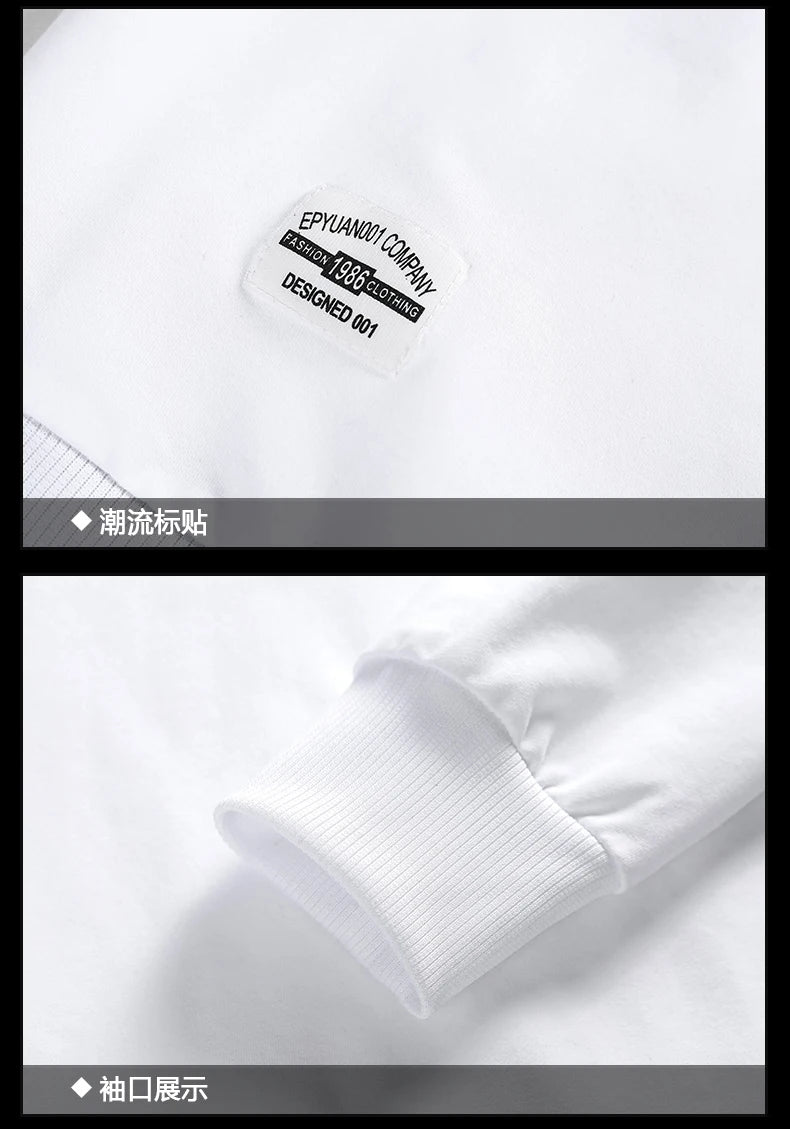 Men’s Solid Color Long-Sleeve Sweater