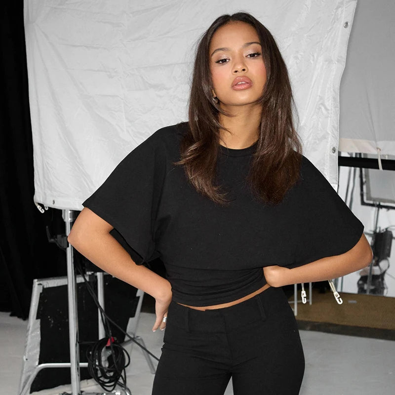 Short-Sleeve Waist-Slimming Tee