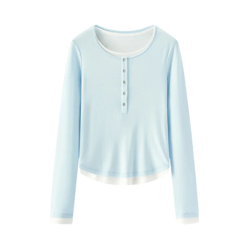 Women’s Faux Two-Piece Contrast Tee