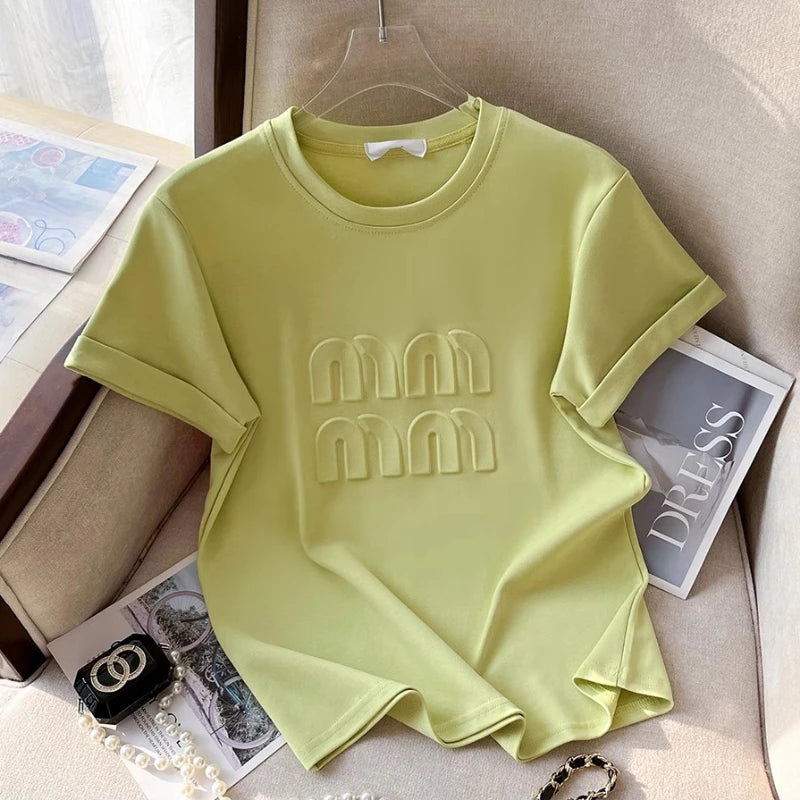 Women’s Pink Oversized Letter Tee