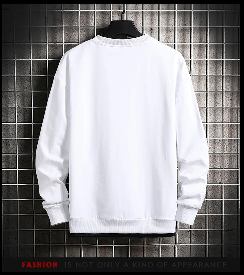 Men’s Solid Color Long-Sleeve Sweater