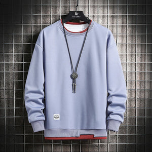 Men’s Solid Color Long-Sleeve Sweater