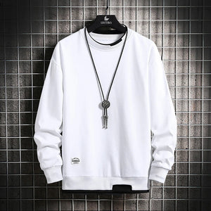 Men’s Solid Color Long-Sleeve Sweater