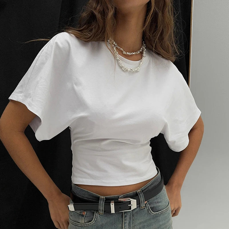 Short-Sleeve Waist-Slimming Tee