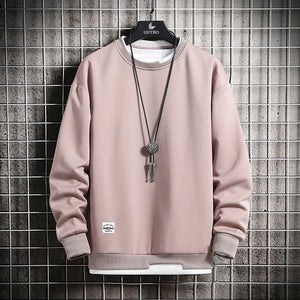 Men’s Solid Color Long-Sleeve Sweater