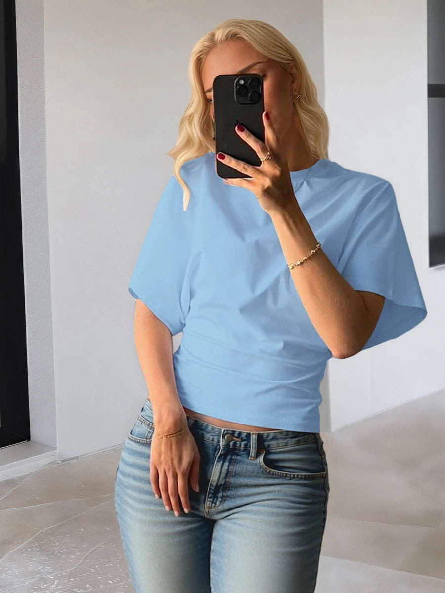 Short-Sleeve Waist-Slimming Tee