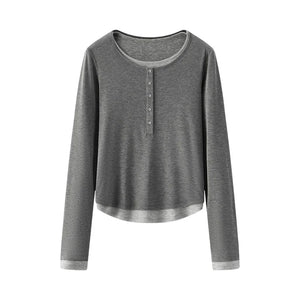 Women’s Faux Two-Piece Contrast Tee