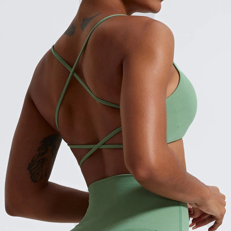 Women’s Soft Cross-Back Yoga Sports Bra