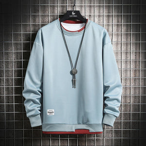 Men’s Solid Color Long-Sleeve Sweater