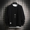 Men’s Solid Color Long-Sleeve Sweater