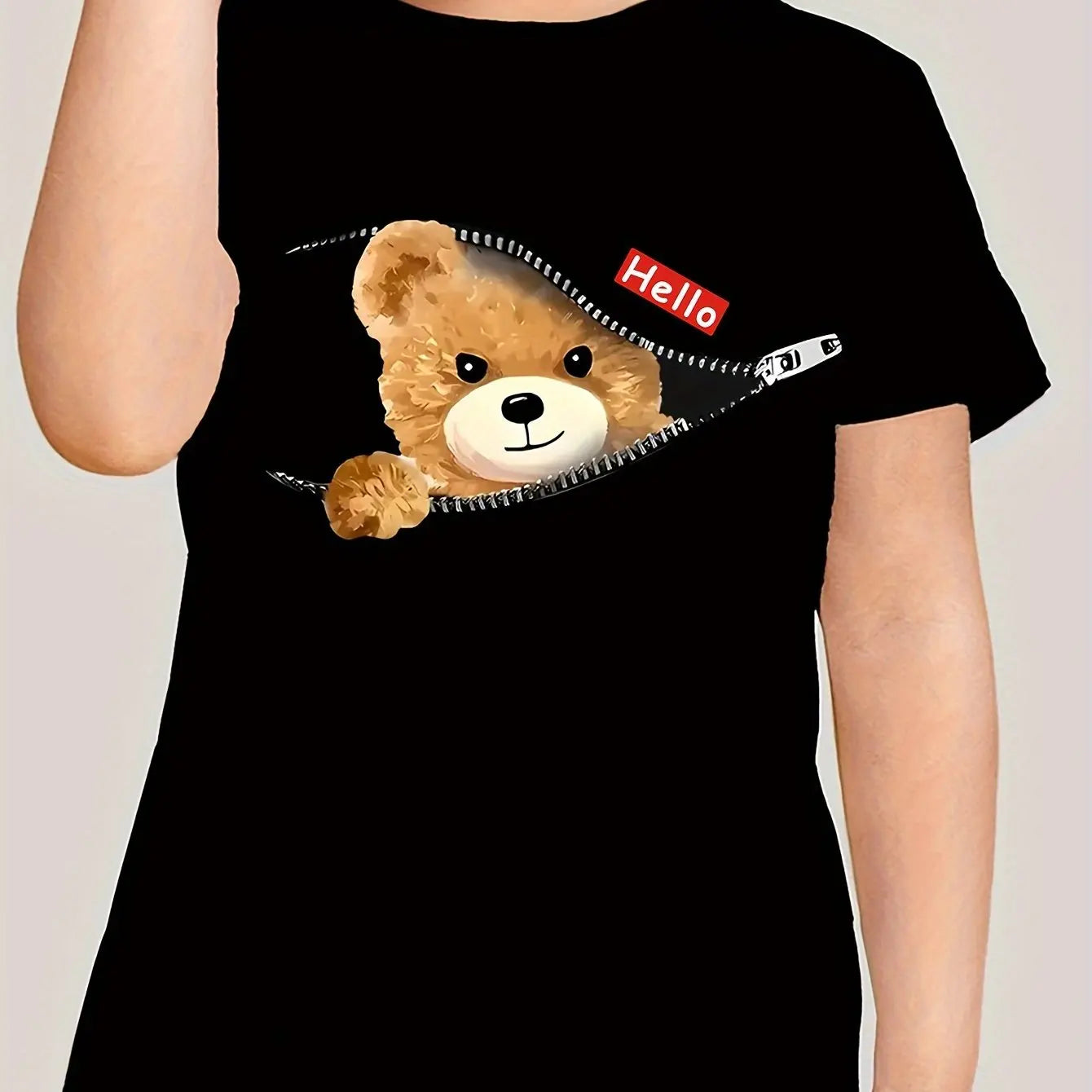 Kids’ Cat & Bear Graphic Summer Tee