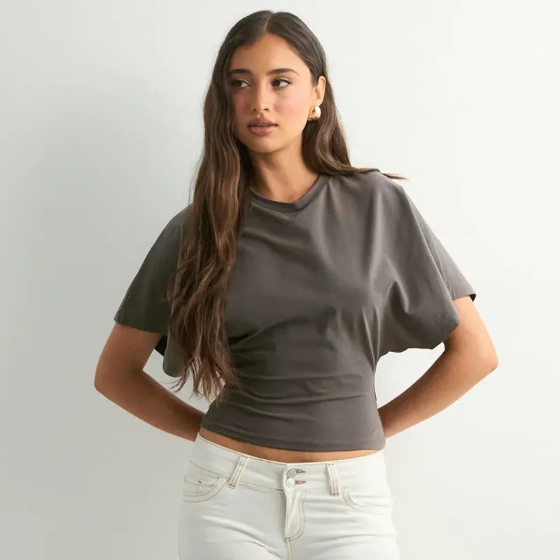 Short-Sleeve Waist-Slimming Tee