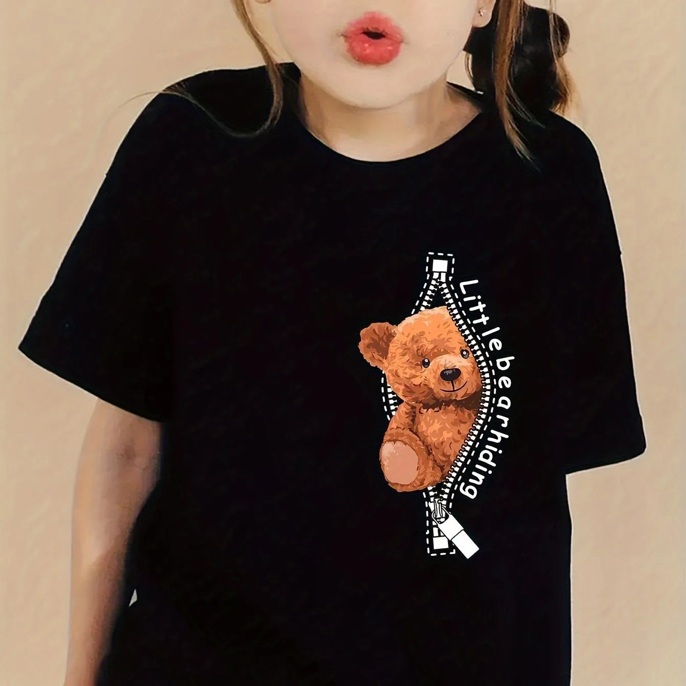 Kids’ Cat & Bear Graphic Summer Tee
