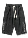 Men’s Washed Denim Drawstring Capris