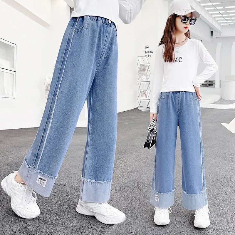 Kid  Wide-Leg Casual Jeans