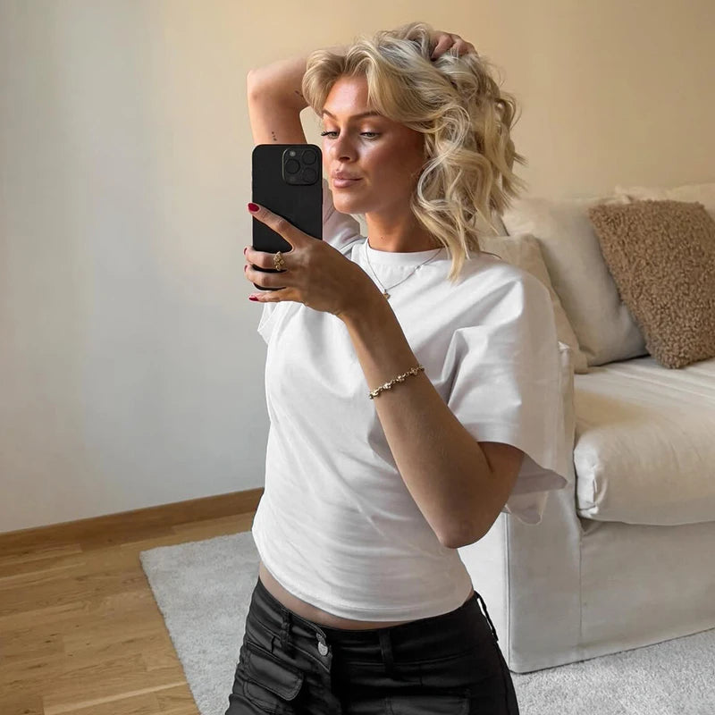 Short-Sleeve Waist-Slimming Tee