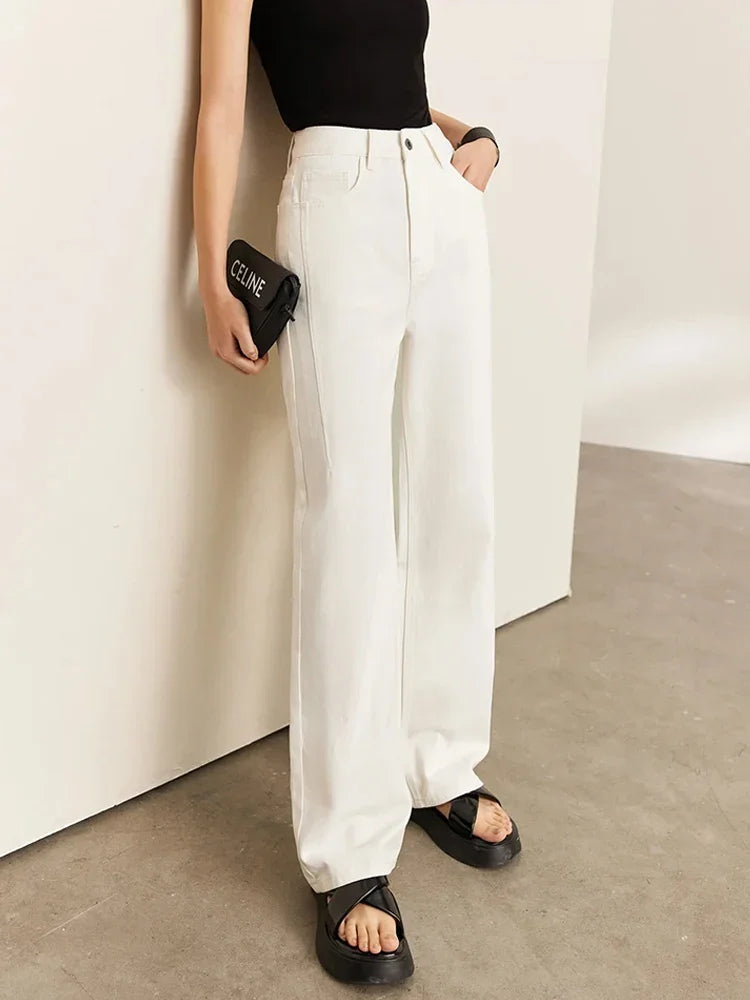 Women’s Minimalist Vintage Wide-Leg Jeans
