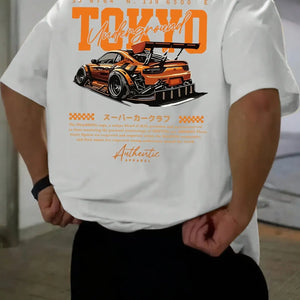 Men’s Tokyo Pattern Loose Cotton Tee