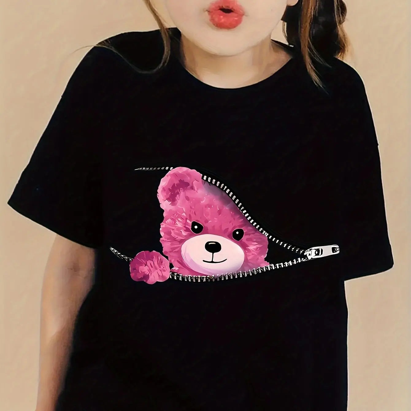 Kids’ Cat & Bear Graphic Summer Tee
