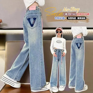 Kid  Wide-Leg Casual Jeans