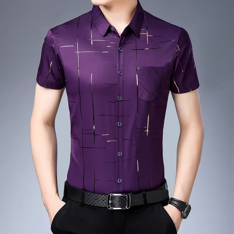 Men’s No-Iron Business Casual Shirt