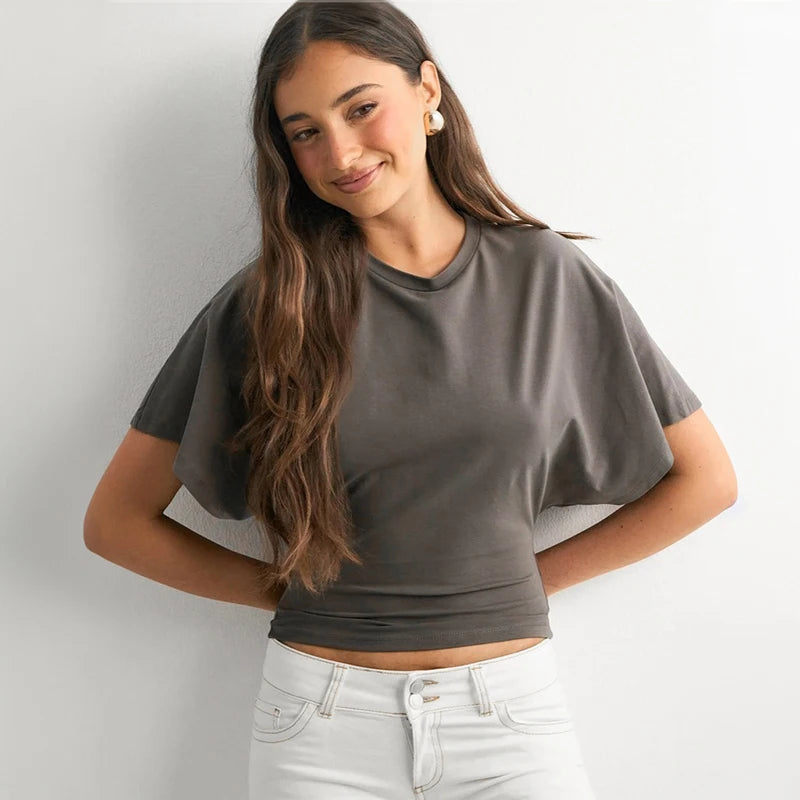 Short-Sleeve Waist-Slimming Tee