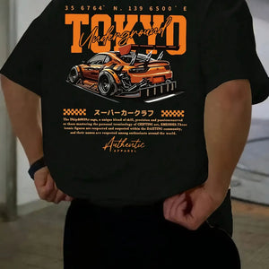 Men’s Tokyo Pattern Loose Cotton Tee