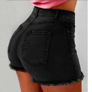Women’s High-Waist Denim Hot Pants
