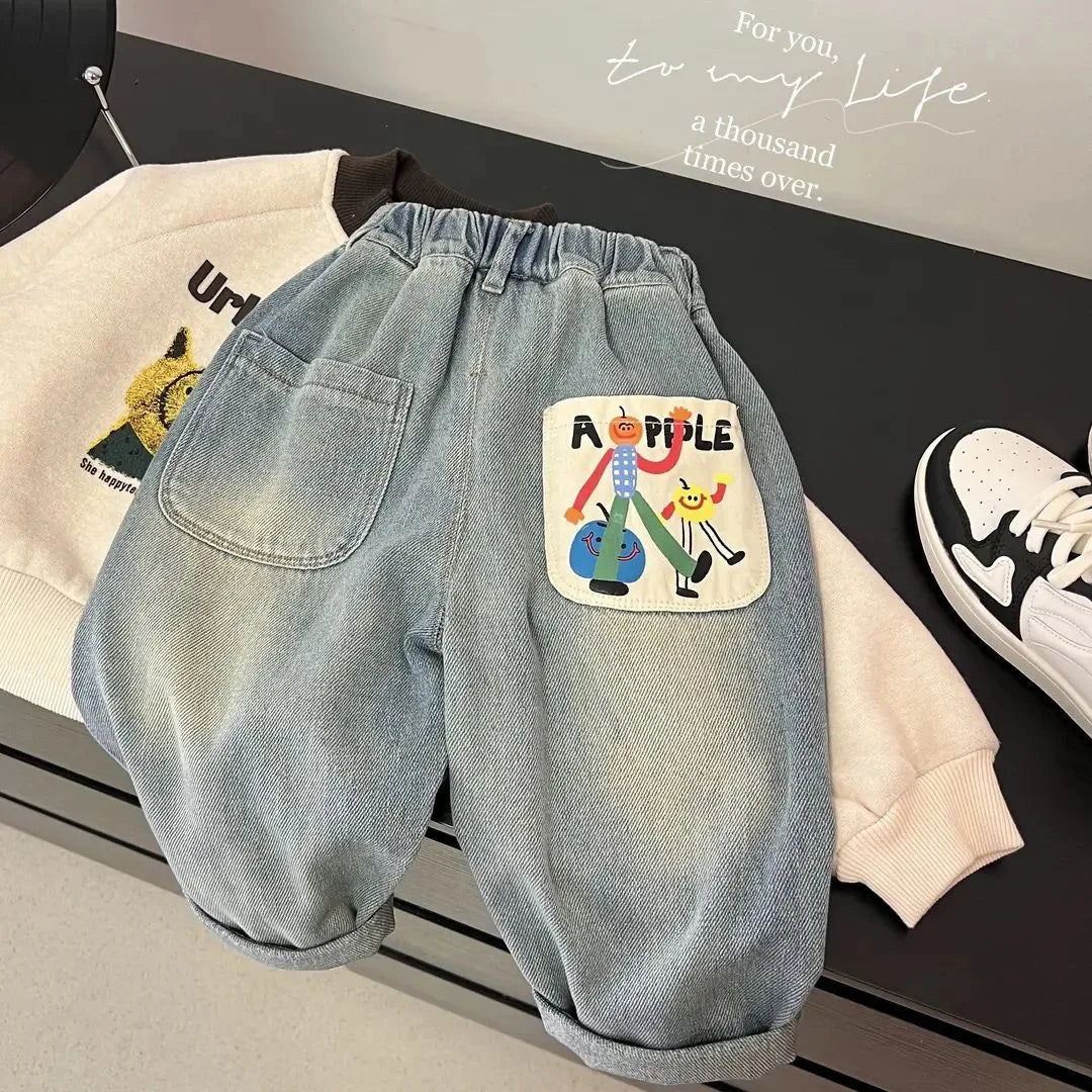 Raise Young Toddler Boys’ Anime Print Denim Pants