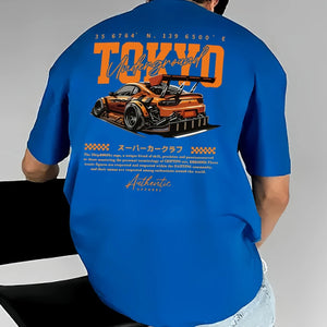 Men’s Tokyo Pattern Loose Cotton Tee
