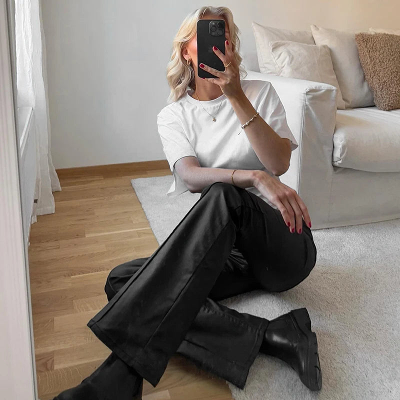 Short-Sleeve Waist-Slimming Tee