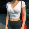Women’s Black V-Neck Crop Top