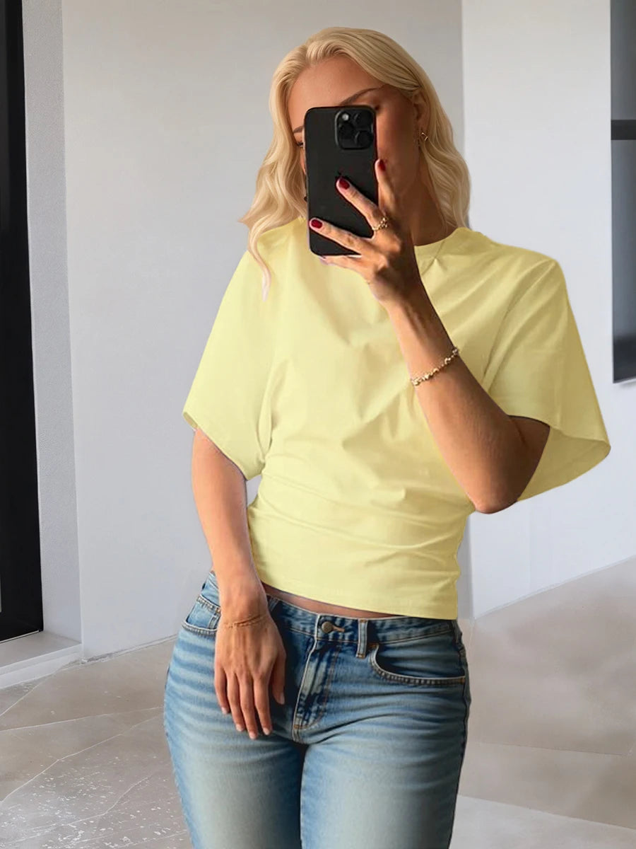 Short-Sleeve Waist-Slimming Tee