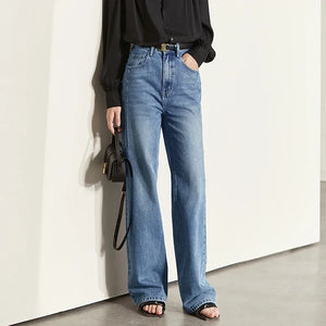 Women’s Minimalist Vintage Wide-Leg Jeans
