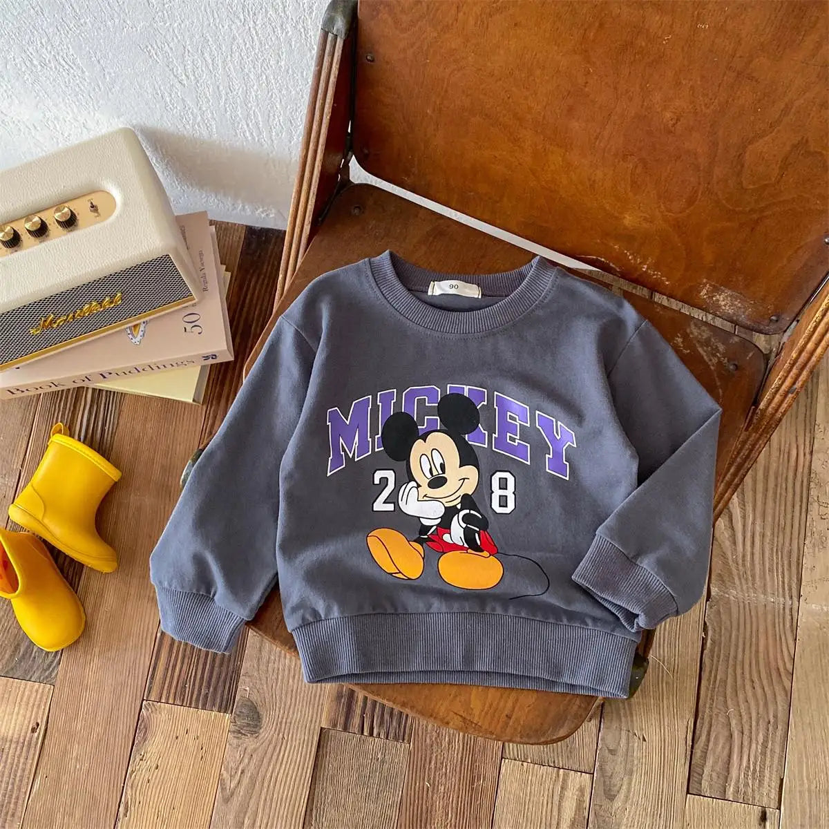 Kids’ Cartoon Print Autumn Hoodie