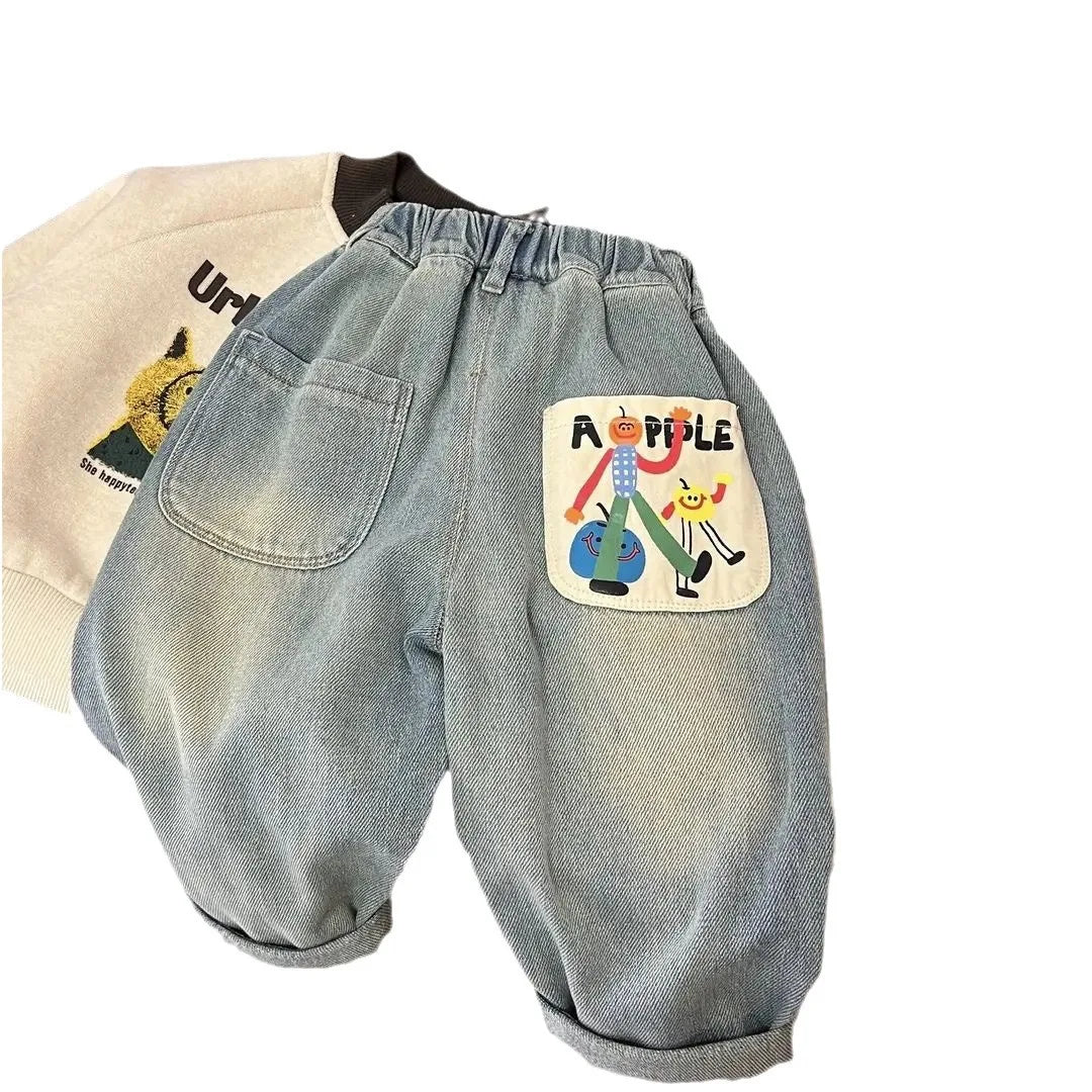 Raise Young Toddler Boys’ Anime Print Denim Pants