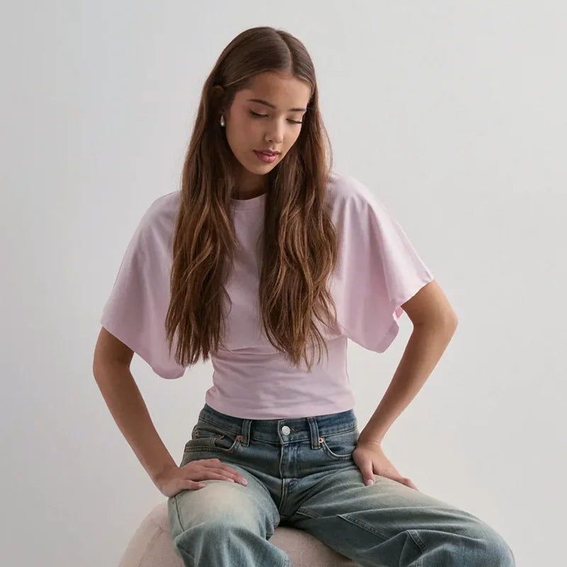 Short-Sleeve Waist-Slimming Tee