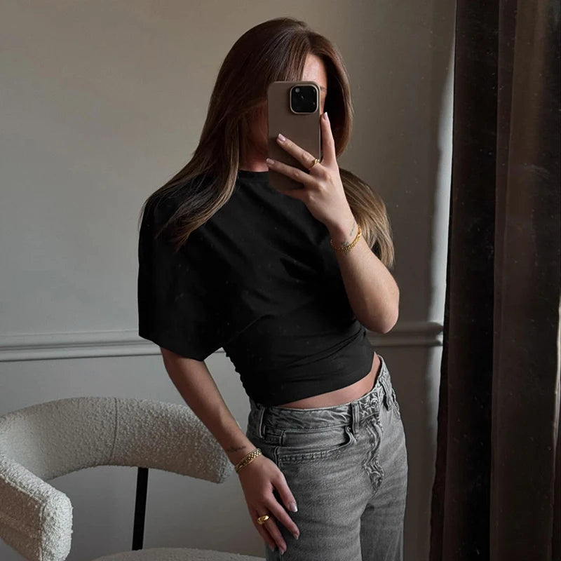 Short-Sleeve Waist-Slimming Tee