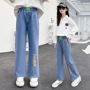 Kid  Wide-Leg Casual Jeans