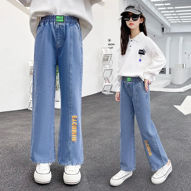 Kid  Wide-Leg Casual Jeans