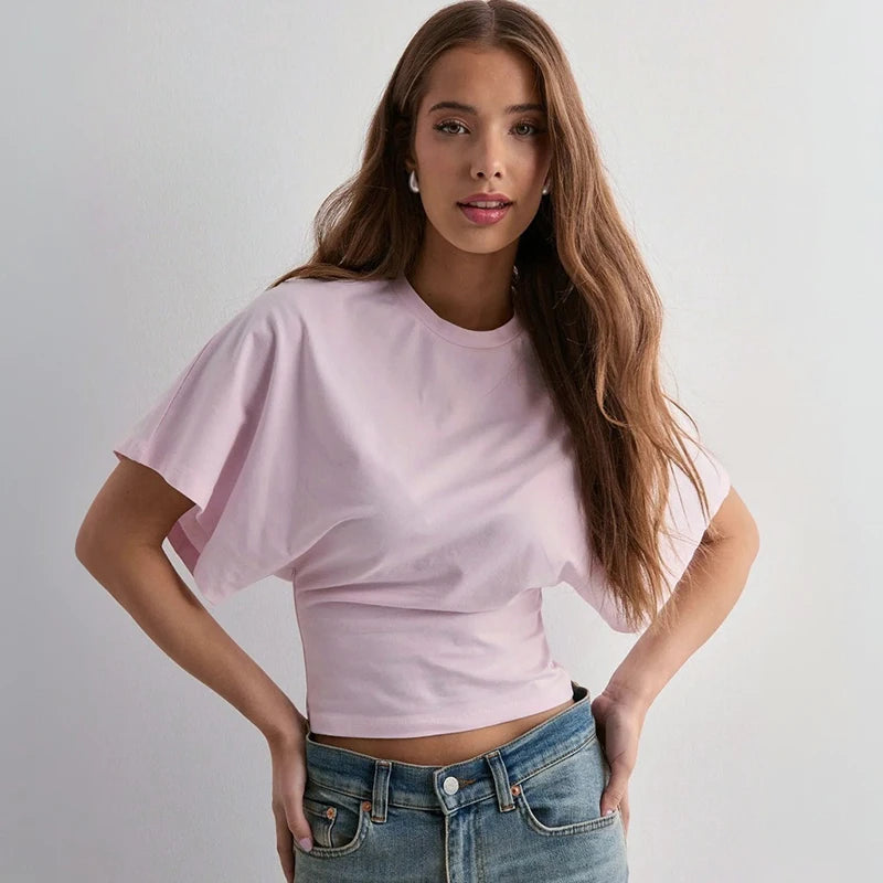 Short-Sleeve Waist-Slimming Tee