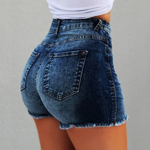 Women’s High-Waist Denim Hot Pants