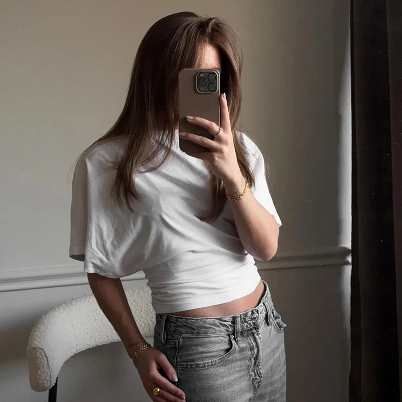 Short-Sleeve Waist-Slimming Tee