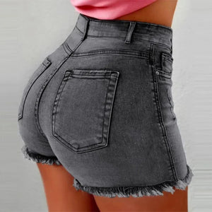 Women’s High-Waist Denim Hot Pants