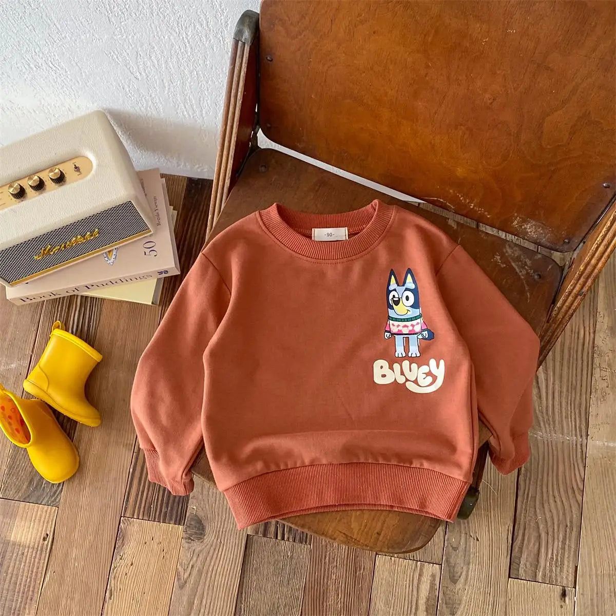 Kids’ Cartoon Print Autumn Hoodie