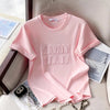 Women’s Pink Oversized Letter Tee