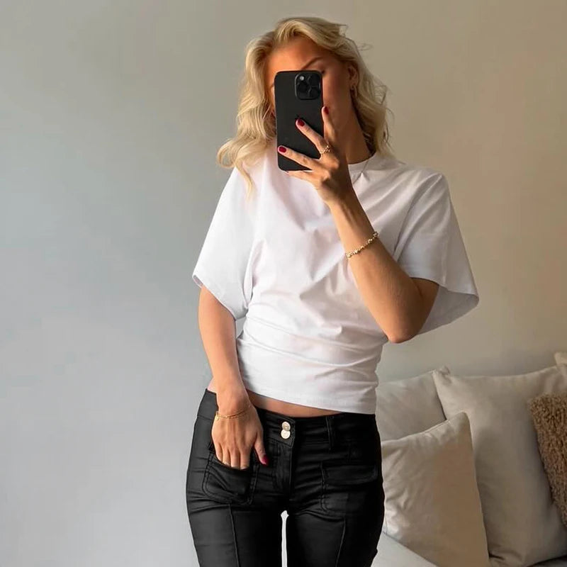 Short-Sleeve Waist-Slimming Tee