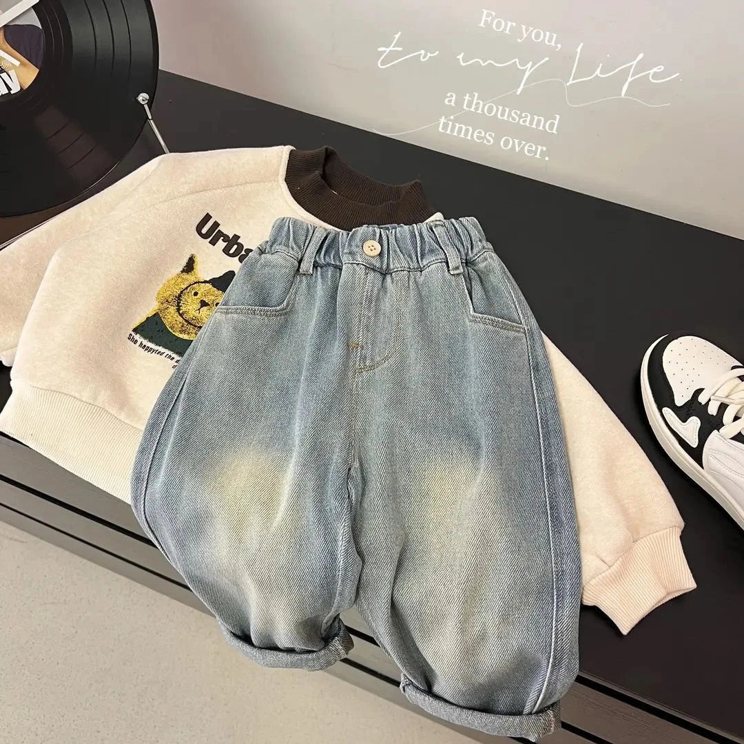 Raise Young Toddler Boys’ Anime Print Denim Pants