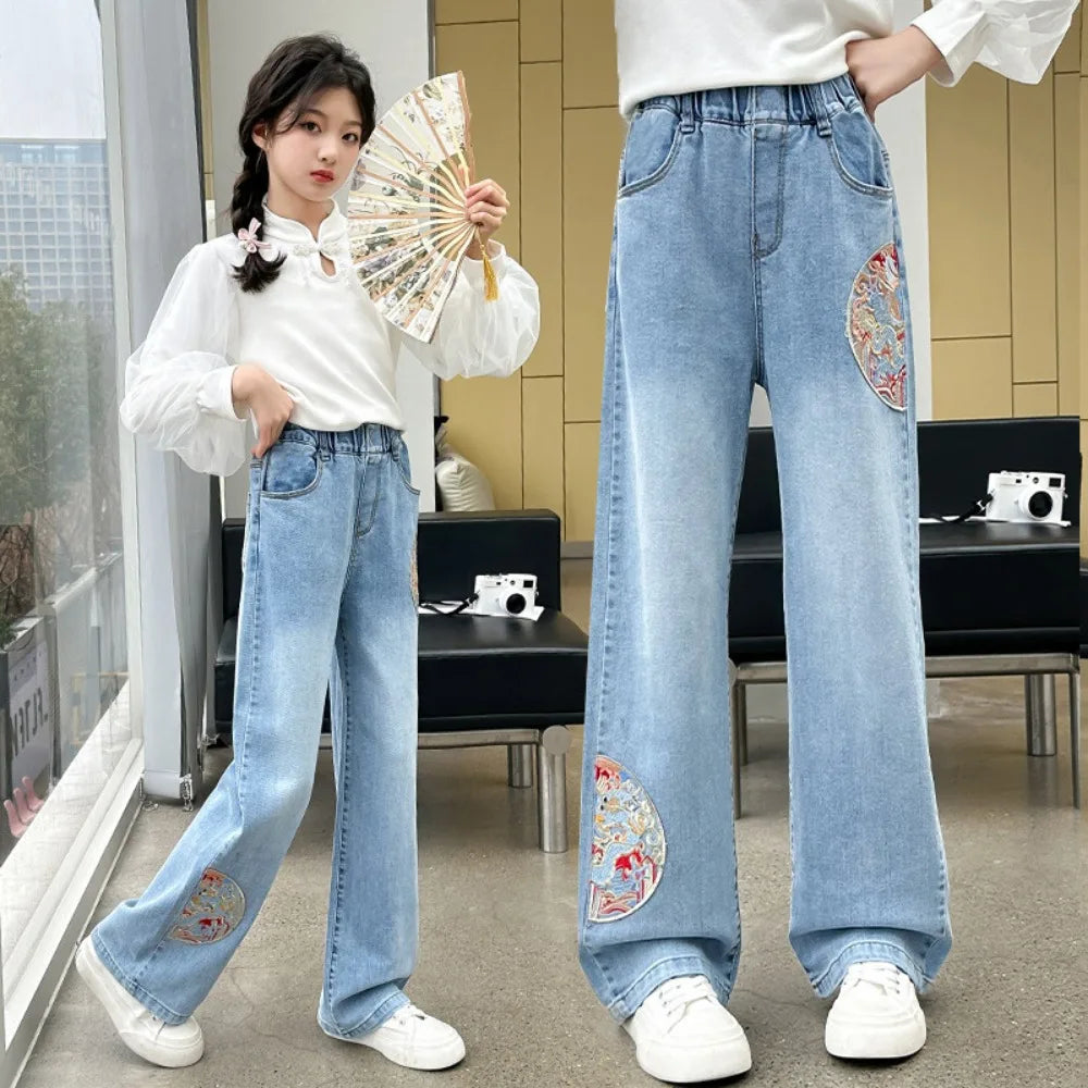 Kid  Wide-Leg Casual Jeans
