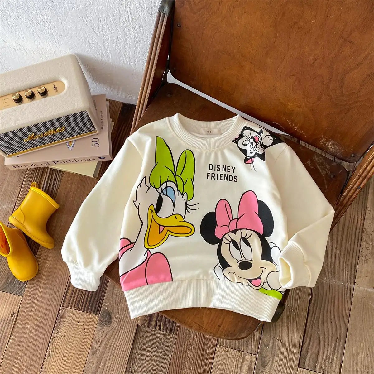 Kids’ Cartoon Print Autumn Hoodie